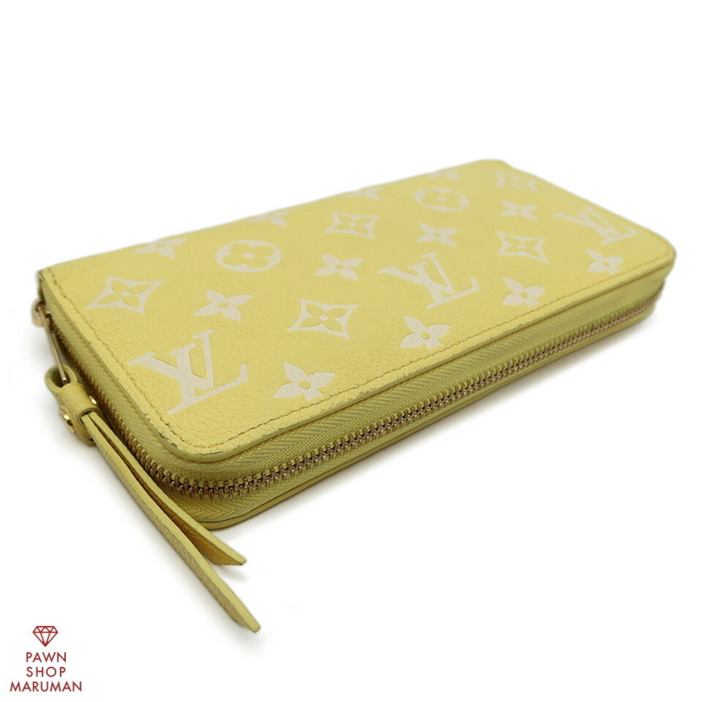 Louis Vuitton Monogram Empreinte Zippy Wallet Leather Jaune